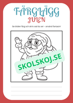 Julskoj - Färglägg och skriv