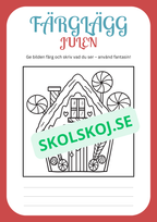 Julskoj - Färglägg och skriv