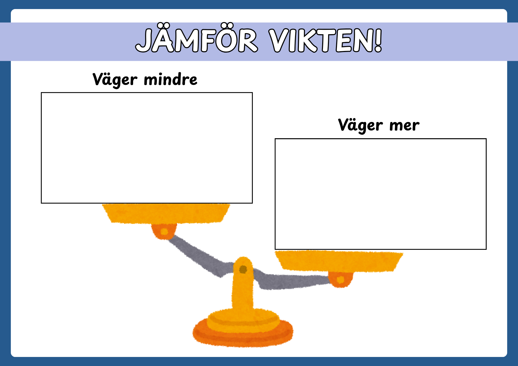 Jämför vikten - Häfte