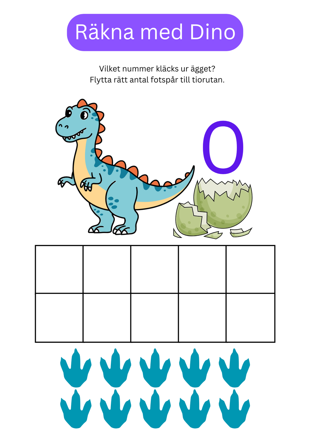 Räkna med Dino - Förskola - Årskurs 1