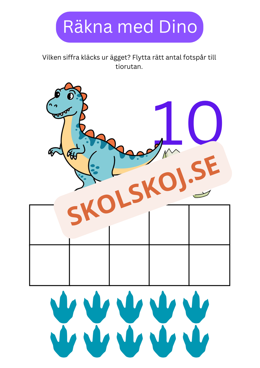 Räkna med Dino - Förskola - Årskurs 1