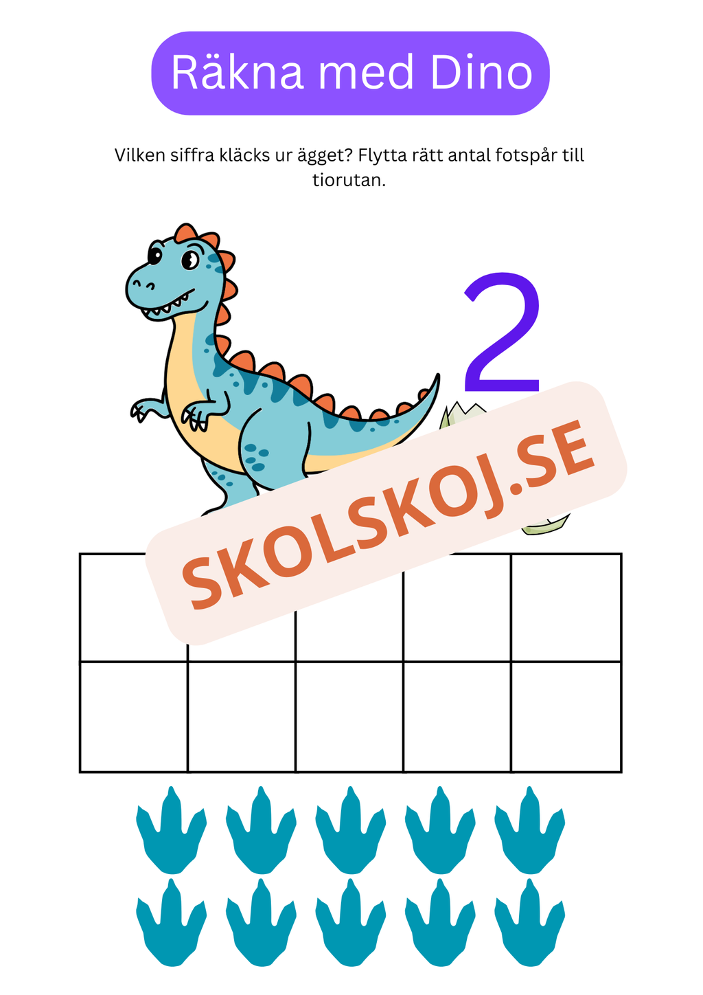 Räkna med Dino - Förskola - Årskurs 1