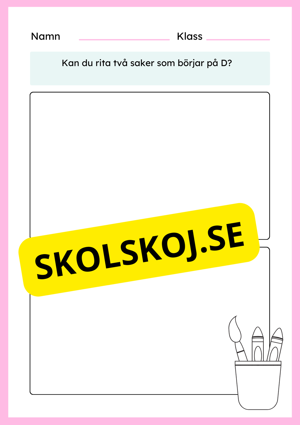 Jag lär mig bokstaven D