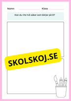 Jag lär mig bokstaven D