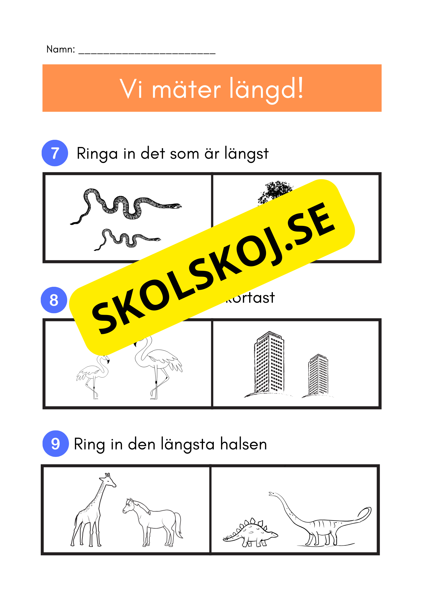 Vi mäter längd
