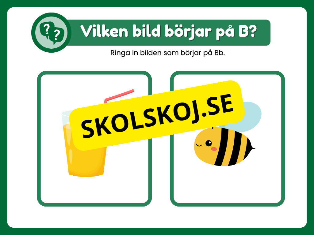 Veckans bokstav - Bokstaven B