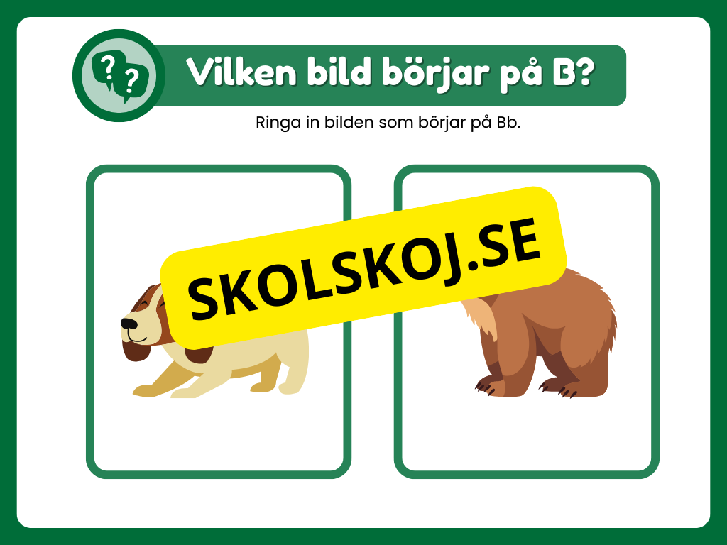 Veckans bokstav - Bokstaven B