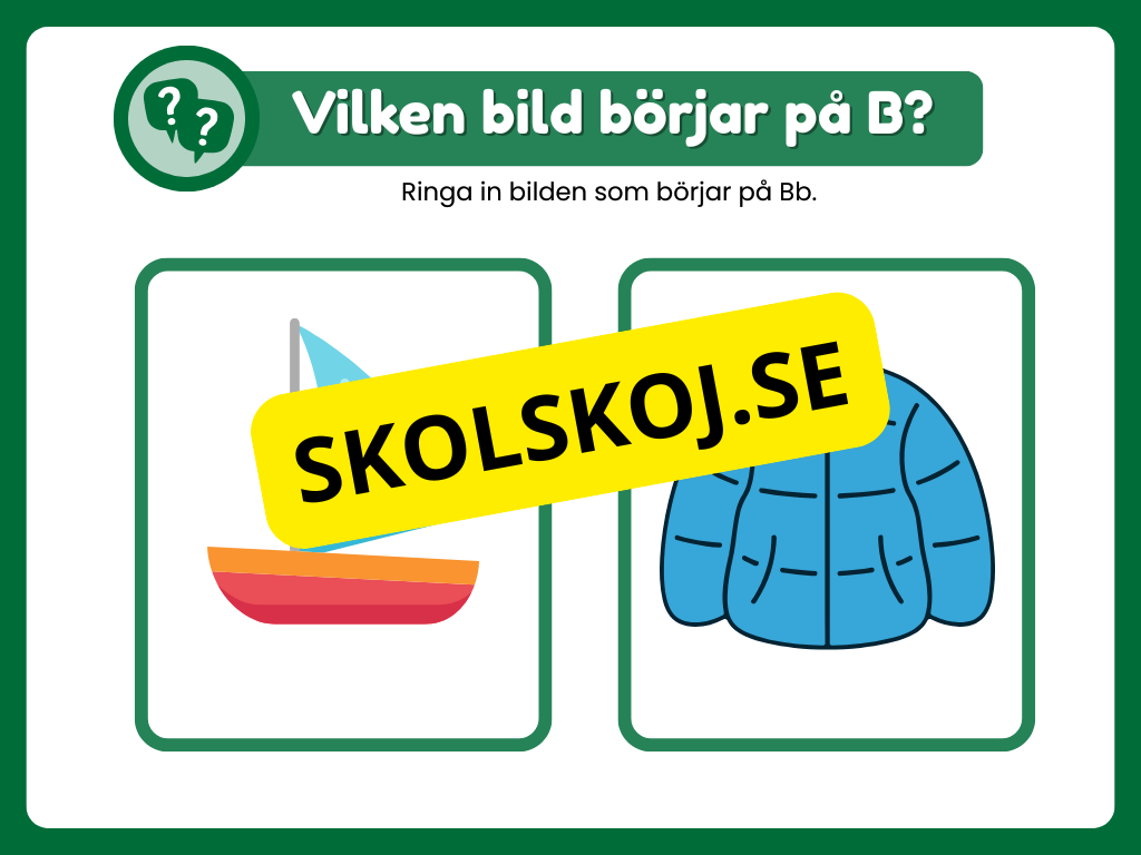 Veckans bokstav - Bokstaven B