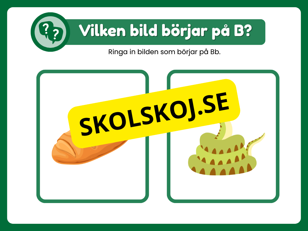 Veckans bokstav - Bokstaven B
