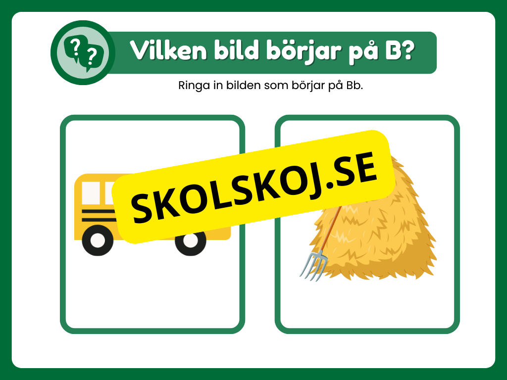 Veckans bokstav - Bokstaven B