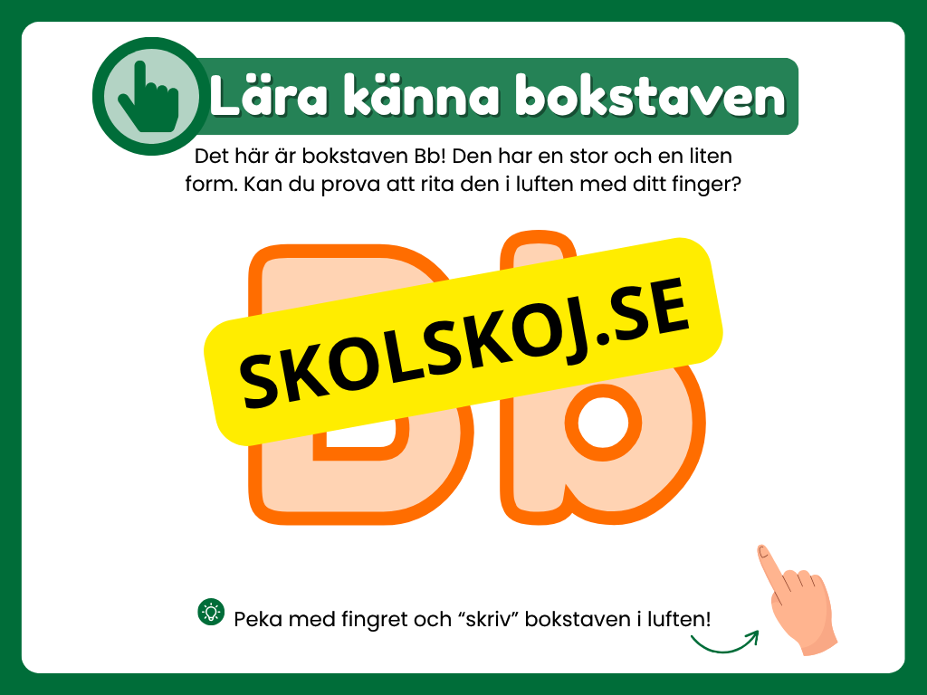 Veckans bokstav - Bokstaven B