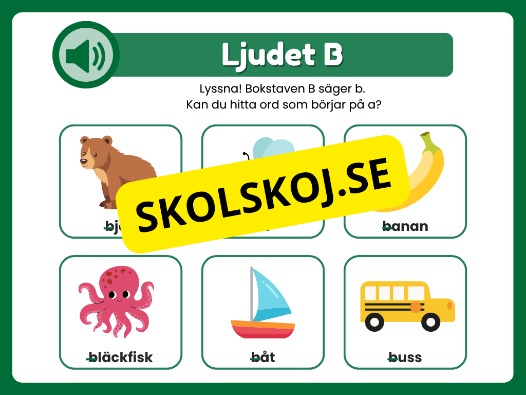 Veckans bokstav - Bokstaven B