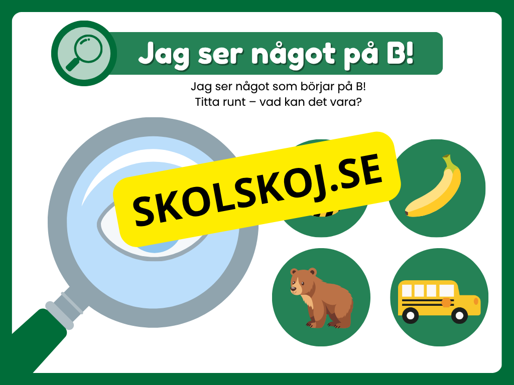 Veckans bokstav - Bokstaven B