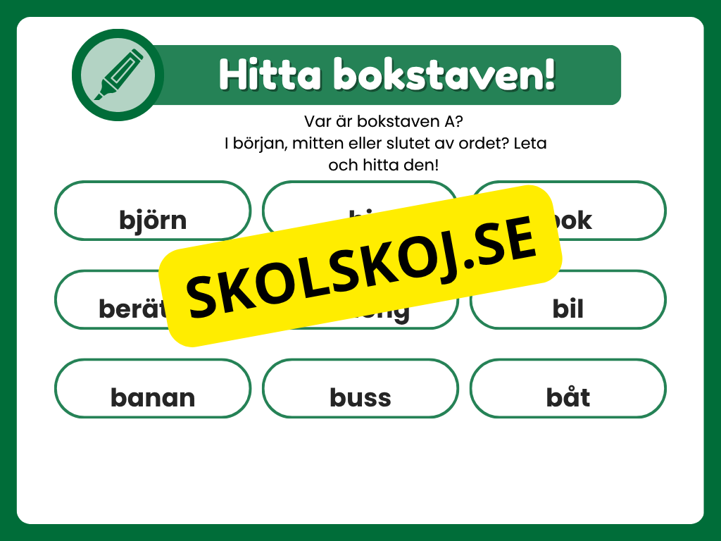 Veckans bokstav - Bokstaven B