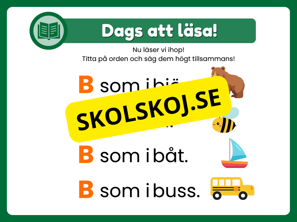 Veckans bokstav - Bokstaven B