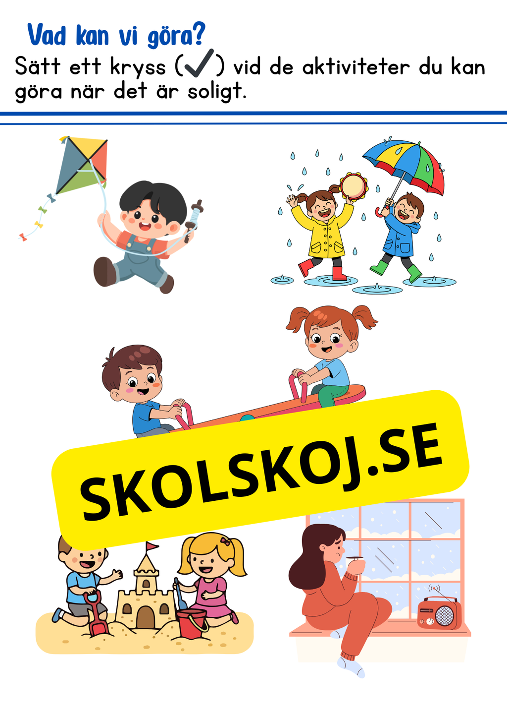 Väder och årstider - Förskoleklass - Årskurs 2