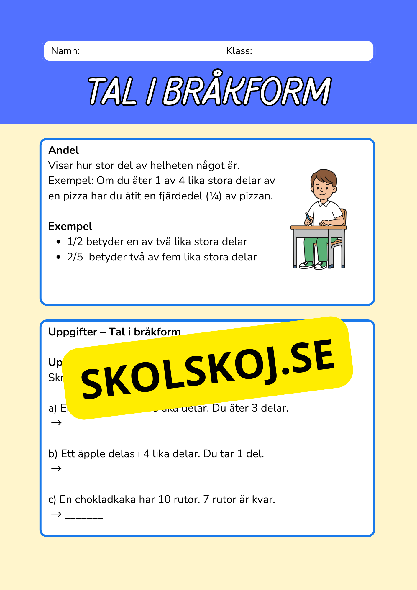Tal i bråkform - Häfte