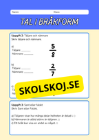 Tal i bråkform - Häfte