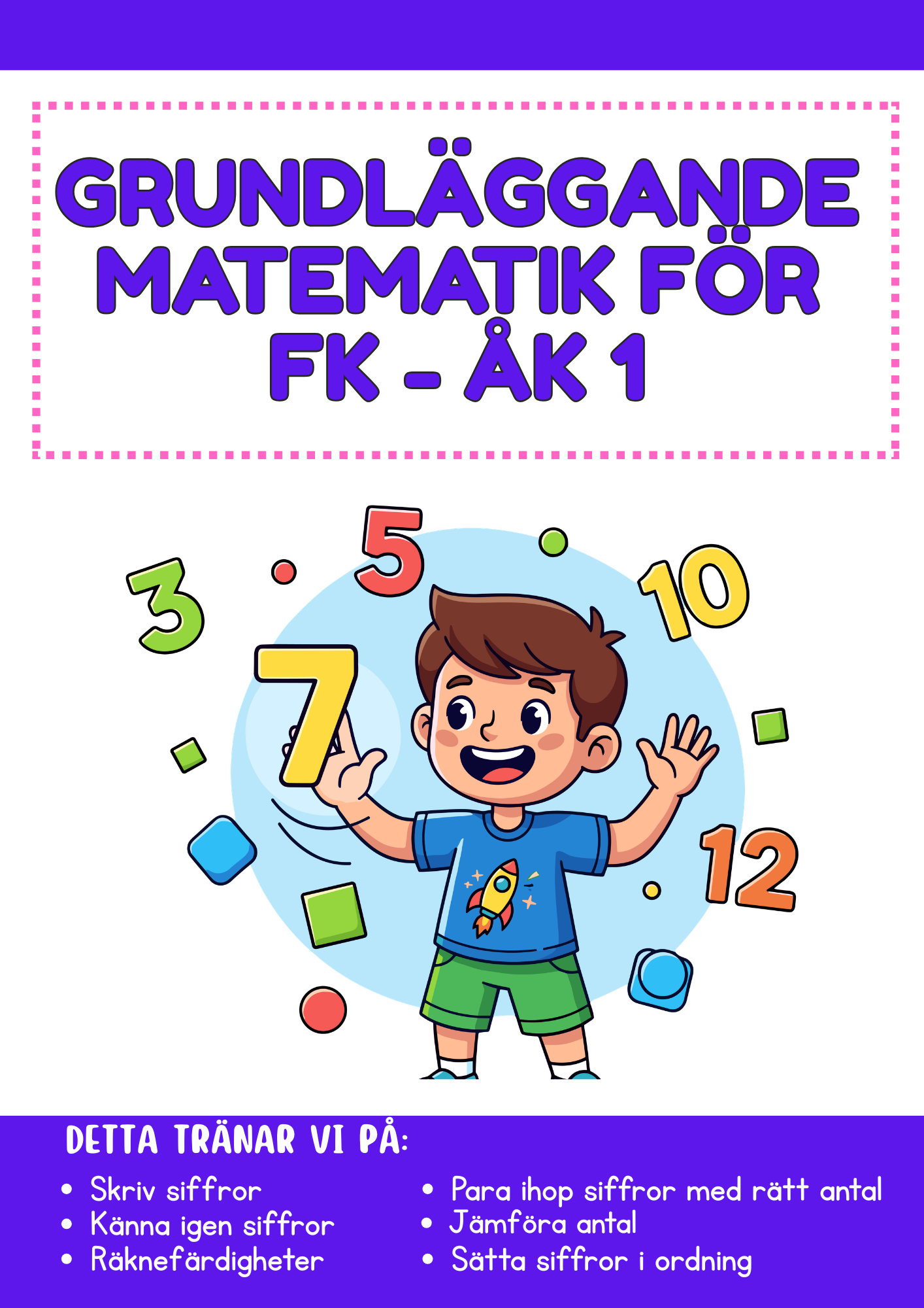 Grundläggande matematik för förskoleklass – årskurs 1 + diplom