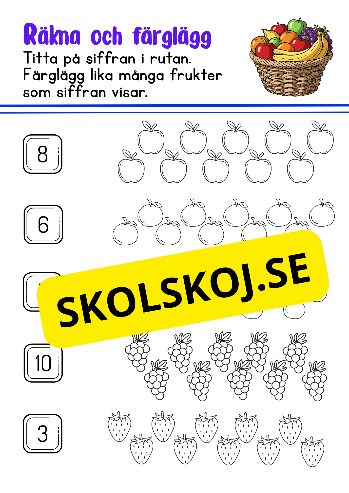 Grundläggande matematik för förskoleklass – årskurs 1 + diplom