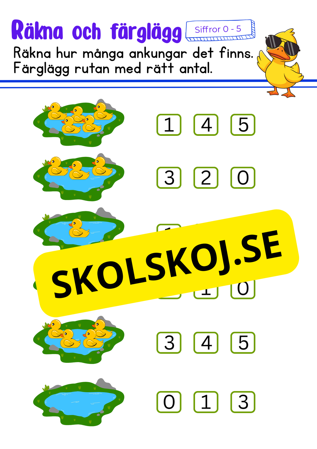 Grundläggande matematik för förskoleklass – årskurs 1 + diplom