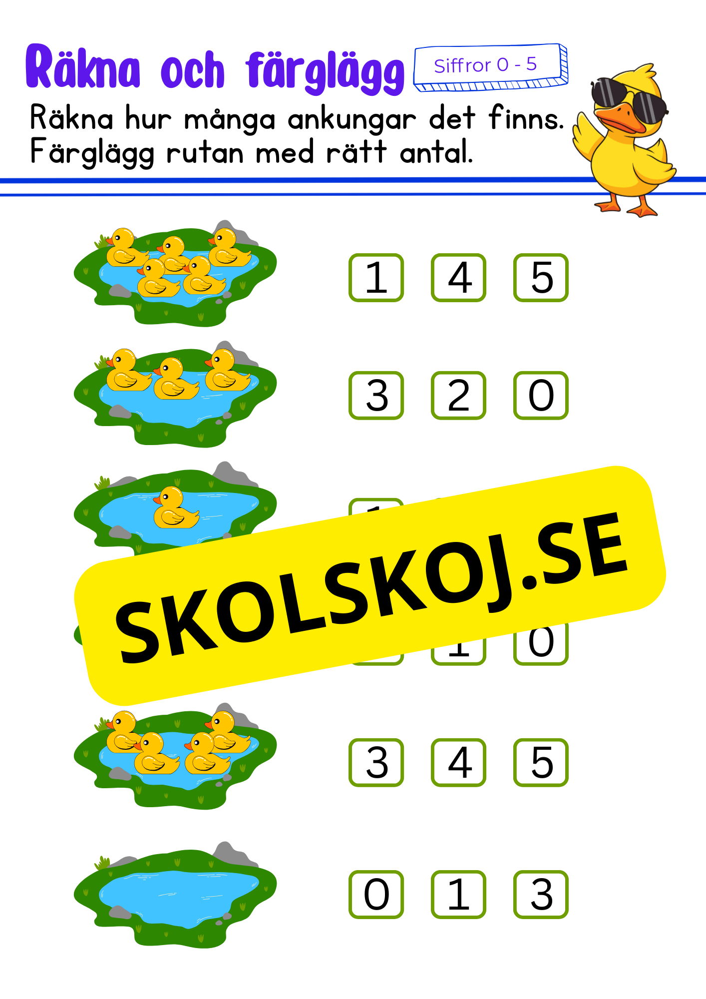 Grundläggande matematik för förskoleklass – årskurs 1 + diplom