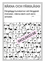 Räkna och färglägg - Mönster och räkning