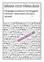 Räkna och färglägg - Mönster och räkning