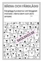 Räkna och färglägg - Mönster och räkning