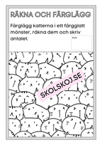 Räkna och färglägg - Mönster och räkning