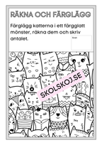 Räkna och färglägg - Mönster och räkning