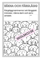 Räkna och färglägg - Mönster och räkning