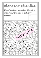 Räkna och färglägg - Mönster och räkning