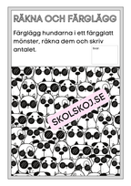 Räkna och färglägg - Mönster och räkning