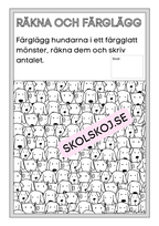 Räkna och färglägg - Mönster och räkning