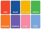 Colours - Flashkort - A3 Storlek - Engelska
