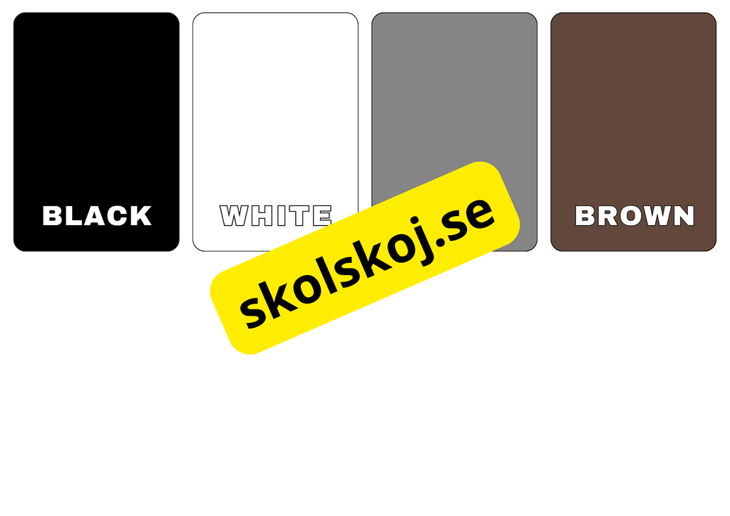 Colours - Flashkort - A3 Storlek - Engelska