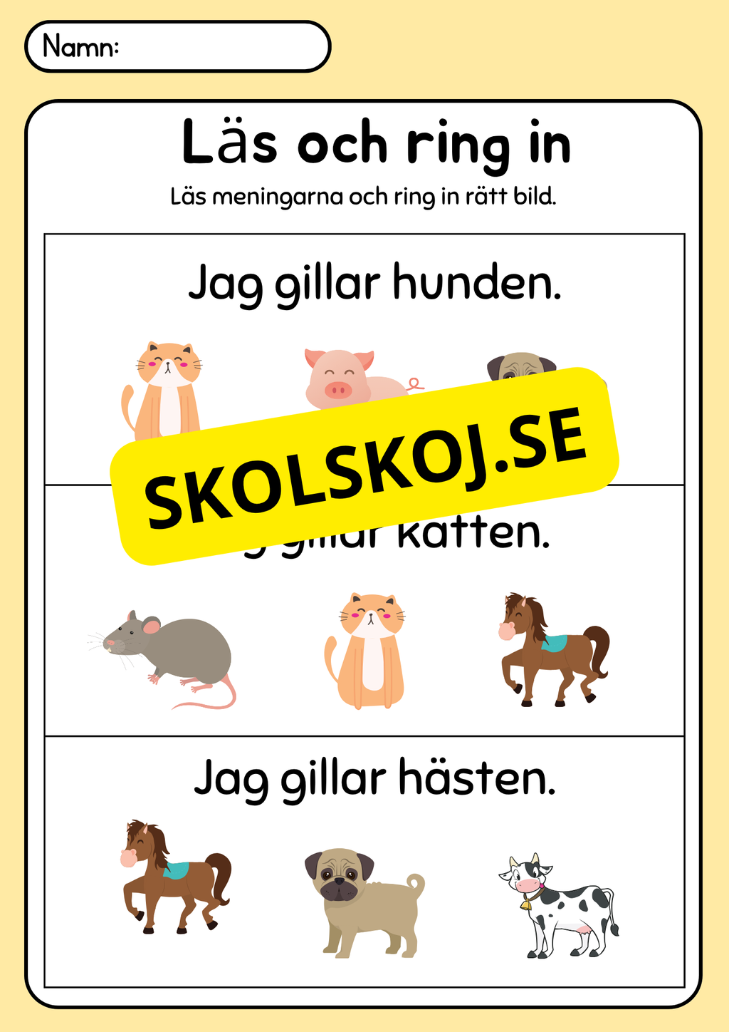 Läs, rita och färglägg - Häfte