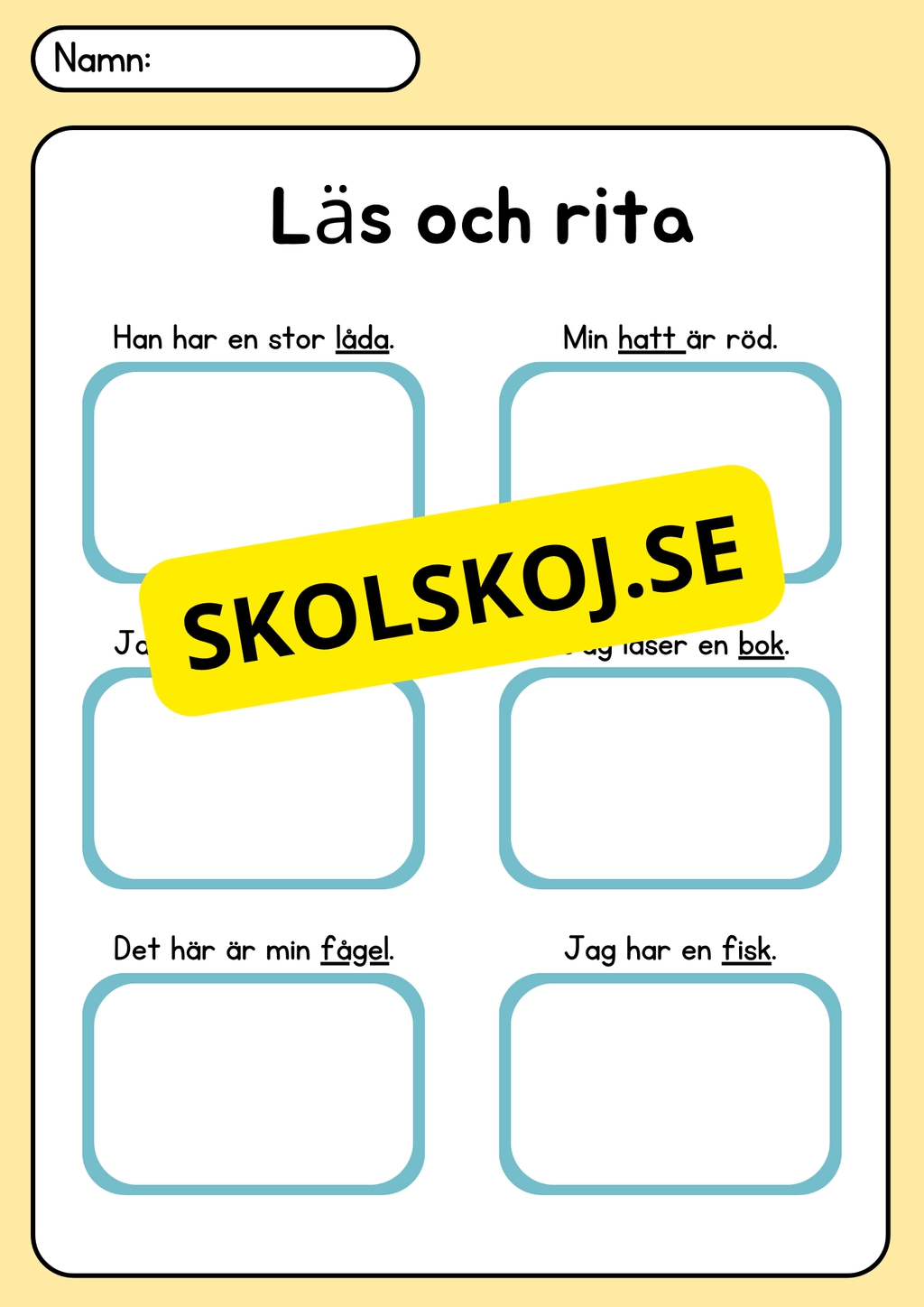 Läs, rita och färglägg - Häfte