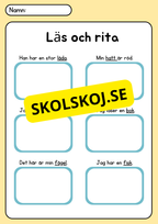 Läs, rita och färglägg - Häfte