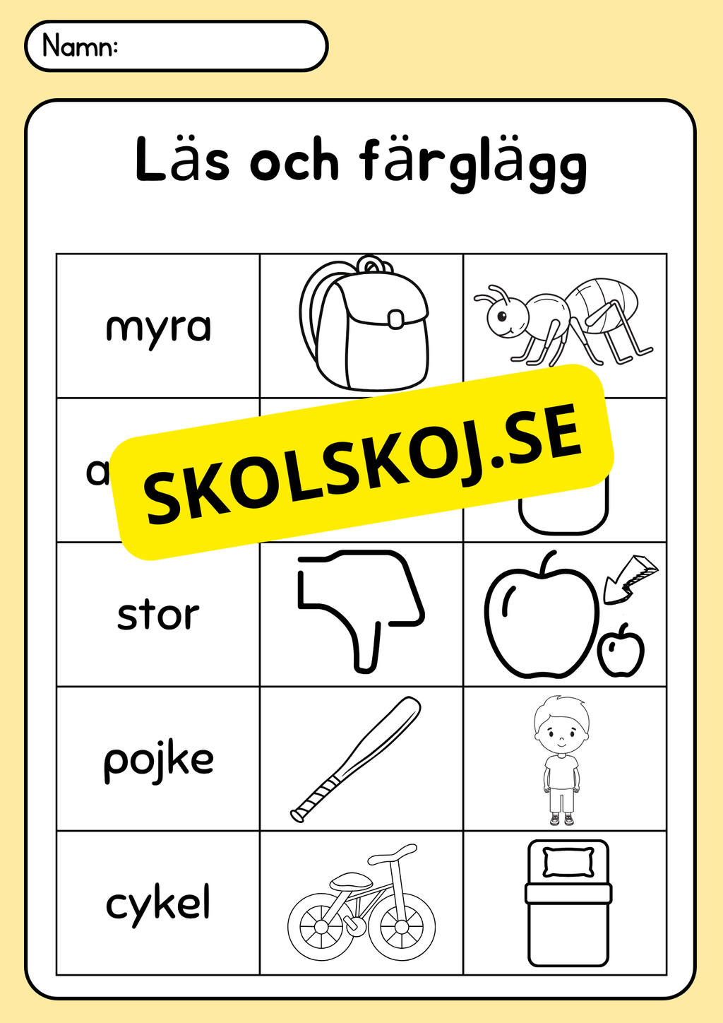 Läs, rita och färglägg - Häfte