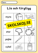 Läs, rita och färglägg - Häfte