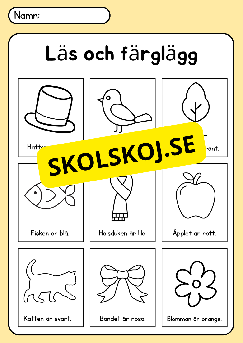 Läs, rita och färglägg - Häfte