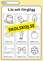 Läs, rita och färglägg - Häfte