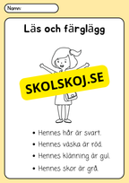 Läs, rita och färglägg - Häfte