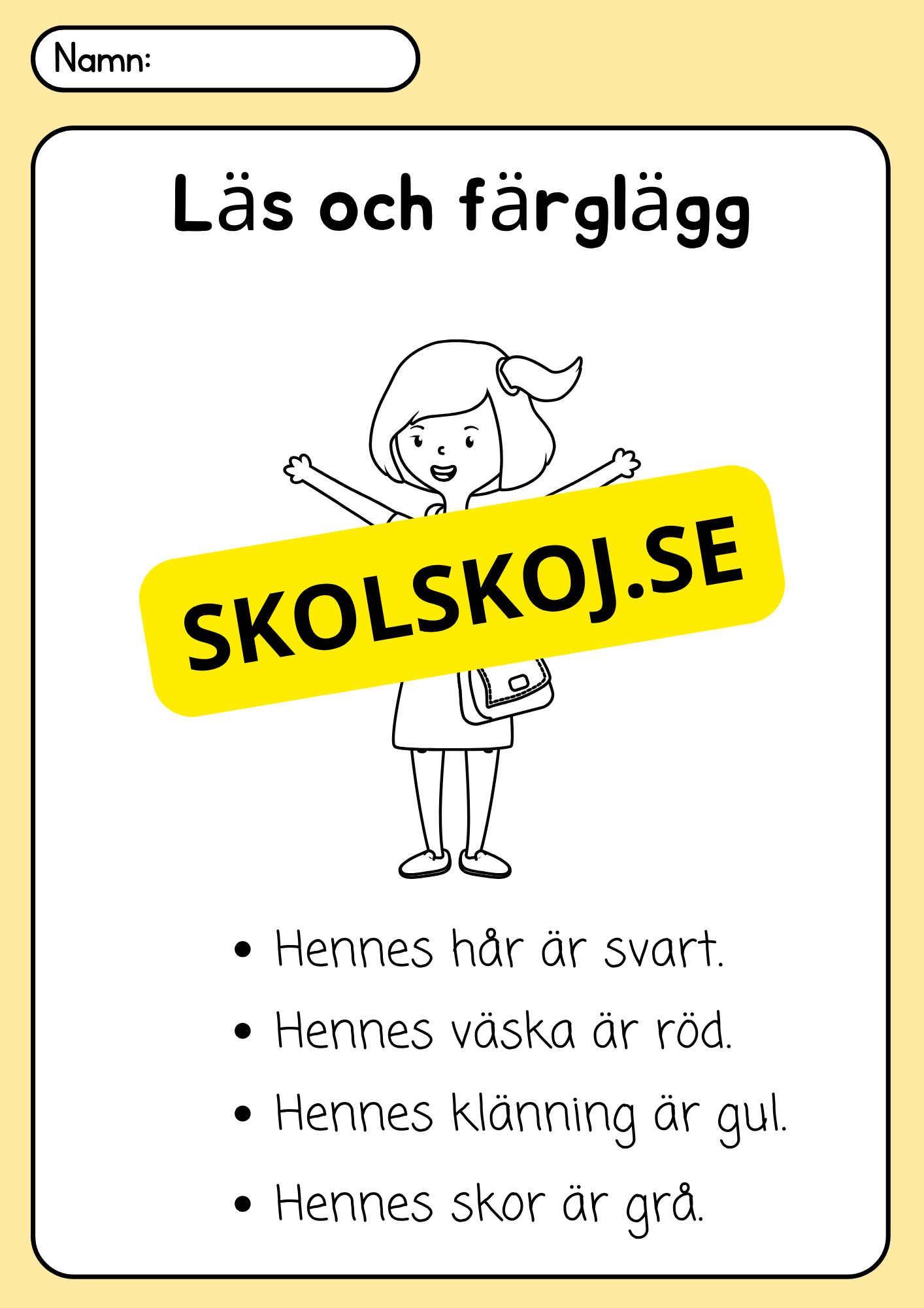 Läs, rita och färglägg - Häfte