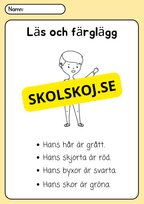 Läs, rita och färglägg - Häfte
