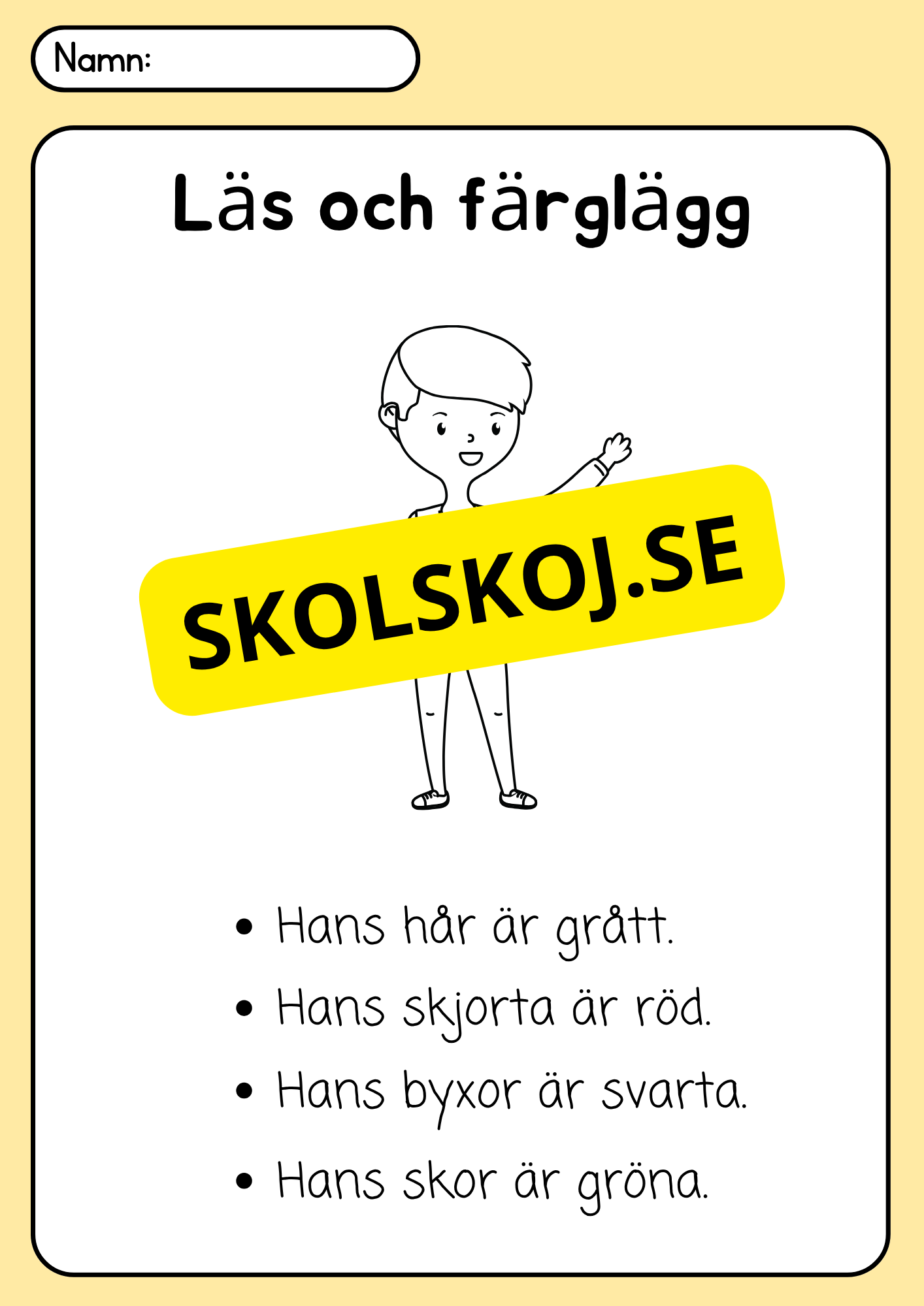 Läs, rita och färglägg - Häfte