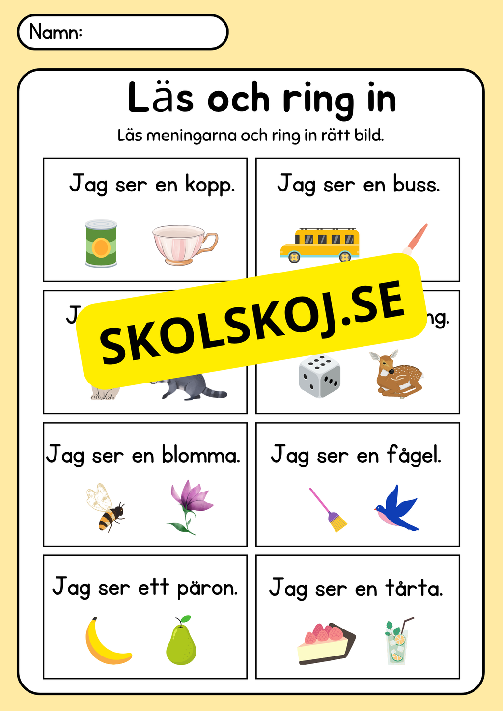 Läs, rita och färglägg - Häfte