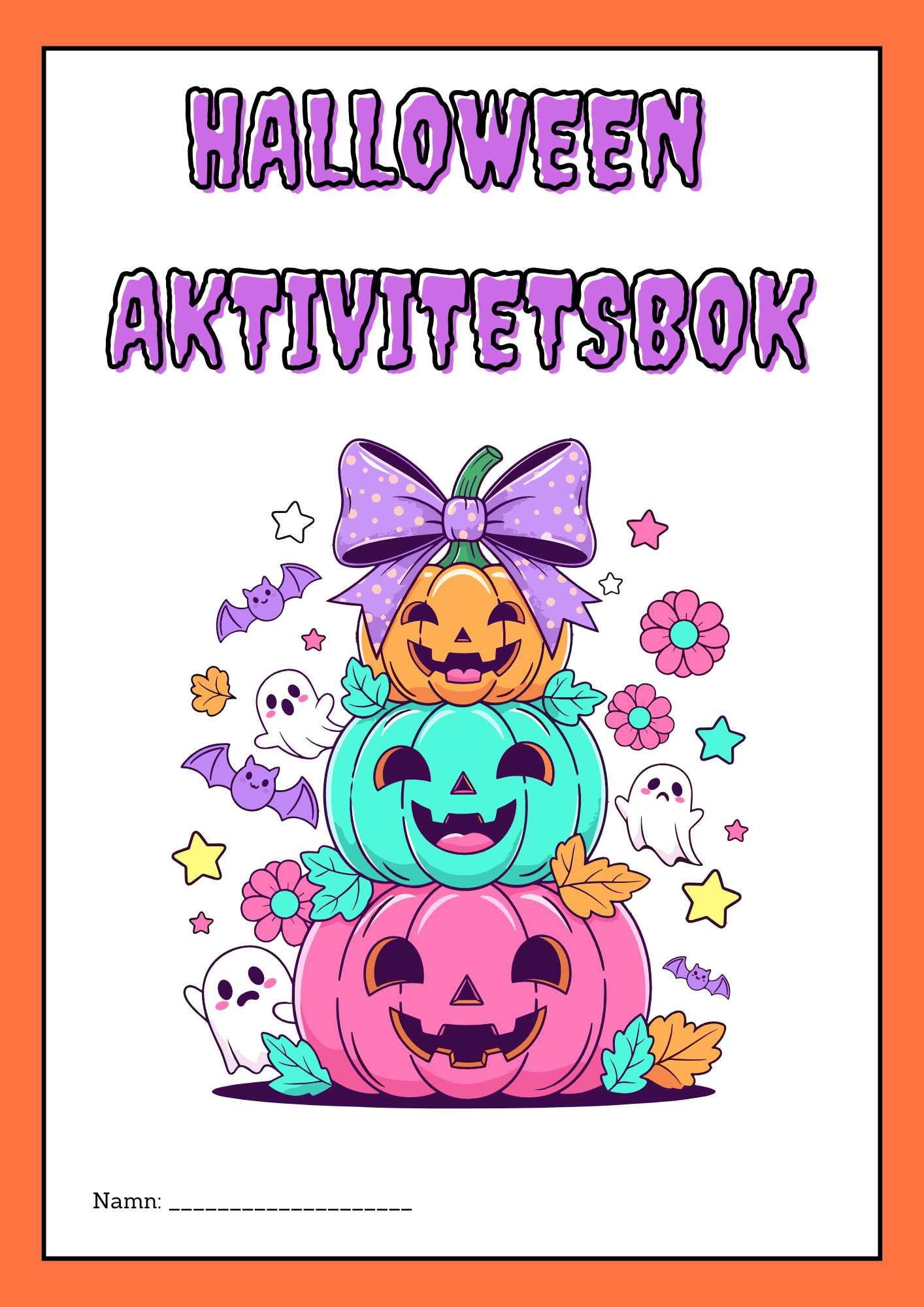 Halloween aktivitetsbok - Blandade uppgifter